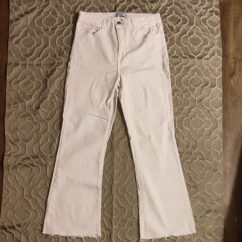 Just Black Women's Off-White Flare Jeans
